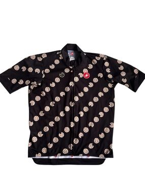 Castelli Black Cookie-Print Cycling Jersey